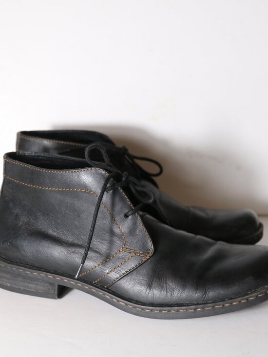 Born Mens Harrison Black Leather Lace Up Chukka Boot 13 Casual Comfort h32703 main image 4